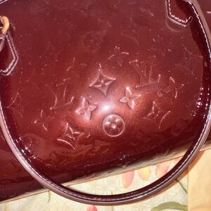 Louis Vuitton Glossy Maroon Shoulder Bag